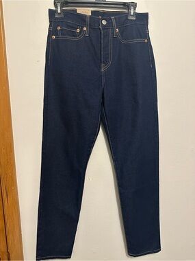 Levi's Women's Wedgie Straight Jeans Dark Wash High Rise Button Fly 27